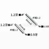 Varilla Roscada Recta de Aleación de Titanio F136 Diente Interno y Externo Accesorios de Joyería para Perforación de Hélice de Oreja con 0.9 Dientes Internos y 1.2 Dientes Externos