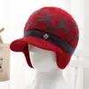 Gorros Cálidos para Mujeres de Mediana Edad y Mayores, Madres, Protección contra el Frío de Otoño e Invierno, Gorros de Punto con Protección para las Orejas para Personas Mayores y Abuelas, Gorros de Lana con Forro de Felpa