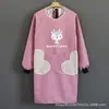 Delantal para cocina casera, impermeable y a prueba de aceite, overol de cocina para mujer, ropa de trabajo elegante con mangas largas