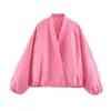 Moda femenina europea y americana transfronteriza bestseller de AliExpress chaqueta bomber casual elegante con botones diagonales
