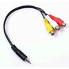 Cabo de conversão 3.5 para 3 RCA fêmea 3.5mm macho para AV fêmea cabo de conversão de set-top box 3.5 quatro para RCA fêmea