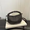 Bolso de Hombro Plegado en Mezclilla Color Azul Niebla 2026 Estilo Coreano Ambiente Casual Versátil para Ir al Trabajo Compras Bolso Cruzado Ligero para Mujer