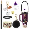 Funda de Silicona para Vaso Stanley Exclusiva Transfronteriza Evento de Halloween Cuerda Portátil para Taza Colgante de Fantasma Conjunto Combinado