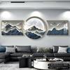 Pintura Colgante de Pared de Fondo de Sofá con Buen Significado, Pintura de Paisaje Moderna Simple de Lujo Accesible, Nueva Pintura Decorativa de Sala de Estar de Alta Gama y Atmosférica