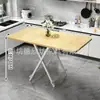 Mesa Larga Plegable Personalizada por el Fabricante Mesa Larga para Puesto Exterior Mesa de Comedor para Apartamento Pequeño del Hogar Mesa de Comedor Simple para Casa de Alquiler