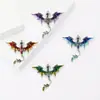 Nova Broche de Dragão de Piso Esmaltado de Alto Padrão com Gotejamento de Óleo, Broche de Dragão Ocidental Dominador e Poderoso, Acessórios para Casaco Masculino e Feminino