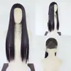 Cabelo longo liso 13*4 em estoque, lace frontal, roxo escuro, linha do cabelo natural, pode ser repartido em qualquer direção, adequado para uso diário