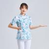 Uniforme de enfermera floral de manga corta para mujer, traje de verano dividido, de manga corta, para residencias de ancianos, madres y bebés, maternidad, niñera, monos de cuidado bucal