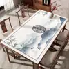 Jogo Americano, Toalha de Mesa de Centro, Jogo Americano de Mesa de Centro à Prova de Óleo e Impermeável, Jogo Americano Retangular Lavável de Estilo Chinês Novo de Luxo Leve, Toalha de Mesa de Centro