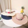 Sombrero de paja de verano con ala grande para el sol, floral, pequeño, fresco, sombrero para el sol, protector solar, sombrero para el sol para mujer, sombrero de viaje para vacaciones en la playa