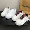 Moda Esportes Casual Board Feminino 2024 Novo Outono e Inverno All-match Respirável Antiderrapante Board Shoes Sola Grossa Aumentada Sapatos Brancos Da Moda