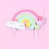 Bolo Decorativo Estrela de Assar Arco-Íris Plug-in Festa Crianças Assar Plug-in Aniversário