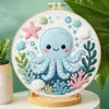 Suministro directo de fábrica de lindas pinturas de bordado 3D de pulpo, regalos de material de bordado DIY hechos a mano, soporte transfronterizo para pedidos al por mayor mixtos
