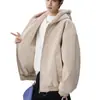 Abrigo de Algodón con Cuello de Piel de Águila de Montaña Estilo Americano para Hombre, Chaqueta de Algodón Gruesa con Capucha Desestructurada de Marca de Moda Invernal, Chaqueta de Cuero Cálida de Alta Costura para Pareja