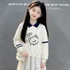Conjunto de Dos Piezas de Punto para Niñas Primavera y Otoño, Falda Dulce Estilo Coreano, Atuendo Elegante para Niños Mayores, Top de Manga Larga y Falda Larga