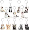 12 Piezas Llavero de Gato Lindo Divertido Llavero de Gato Emocional Llavero con Colgante de Gato Llavero de Gato de la Fortuna Regalo para Amante de Gatos