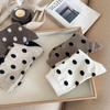 24 Calcetines de Punto de Lunares Otoño e Invierno Estilo Japonés Vintage para Niños Calcetines Apilados de Caña Media Calcetines de Moda para Mujer Dongdaemun Corea del Sur