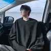 Camiseta de manga larga con cuello en V texturizado para hombre 2026 Otoño Nueva Llegada Estilo Americano Holgado Trendy Fresco Pícaro Camiseta Superior Capa Base