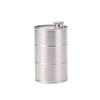 Petaca cilíndrica de acero inoxidable en stock, petaca de barril de gasolina, petaca de barril con forma, petaca portátil de gran capacidad, venta al por mayor