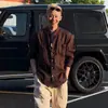 Estilo Old Money Camisa de Lino Color Café para Hombre Verano Delgado Seda de Hielo Protección Solar Manga Larga Camisa Ambiente de Esposo Canalla Chaqueta Fresca