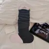 Polainas finas de lana para mujer, color liso, estilo otoño, efecto adelgazante, inspiradas en el ballet, con bordes enrollados, perfectas con mocasines, calcetines hasta la pantorrilla