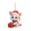 Decoração de Natal nova da Amazon transfronteiriça Série Gato de Natal pingente plano acrílico para carro de árvore de Natal