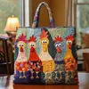 2026 Nueva Serie Transfronteriza de Pollo Estampado Digital Bolso Tote Acolchado de Hombro de Moda