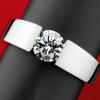 Shein Anillo de Circonita Diamante Blanco Chapado en Oro Rosa Europeo y Americano Más Vendido Anillo de Pareja Anillo para Hombre Fabricante Venta al por Mayor