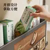 Estante de almacenamiento magnético para refrigerador de cocina, herramienta de almacenamiento para bolsas de plástico y rollos, estante de almacenamiento montado en la pared para film transparente, diseñado para espacios laterales