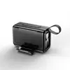 Mini rádio alto-falante Bluetooth, alto-falante de carro portátil para exterior de alto volume, pequeno e potente, para uso doméstico, com slot para cartão e conectividade Bluetooth