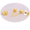 Material de aretes de mano aretes simples de acero inoxidable se pueden incrustar con soporte de diamantes de imitación de 3 mm aretes DIY accesorios de pin para la oreja al por mayor