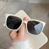 Gafas de Sol Cuadradas Grandes Retro Color Atardecer Gm para Mujer Estilo Coreano de Alta Gama Tendencia Gafas Rosadas Protección Solar Nueva 2024