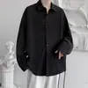Camisas de Manga Larga de Color Sólido para Primavera y Otoño Estilosas para Hombres y Mujeres Corbata Suelta de Moda Coreana Versátil Hermosas Camisas Venta al por Mayor