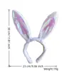 Stock Listo de Fábrica Transfronterizo Peluche Orejas de Conejo Brillantes Lentejuelas Brillantes Orejas de Conejo Diadema de Pascua Orejas de Conejo