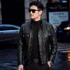 Jaqueta de couro genuíno Haining masculina 2026 novo estilo primeira camada couro bovino lapela casual jaqueta de couro genuíno casaco curto outono
