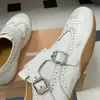 Zapatos Monje de Nuevo Estilo para Primavera y Verano para Mujer, Zapatos Mary Jane con Hebilla Brogue Tallada, Zapatos Transfronterizos de Estilo Británico Retro para Mujer