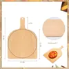 Tabla de pizza de madera de caucho, tabla de cortar, tabla de cortar de madera para frutas de exportación transfronteriza, tabla de cortar de madera maciza, tabla específica para cocina para comida occidental