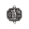 Ciervo Dorado Rey Plata Pura Estilo Étnico Vintage Símbolo de Longevidad Plata de Ley 990 Accesorio de Cuerda Trenzada Hecha a Mano DIY Joyería