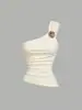 Moda Sencillo Dulce Chica Picante Sexy Chaleco Sin Mangas Mujer Verano Nuevo Ajustado Adelgazante Todo Fósforo Top Corto