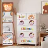 Gabinete de Almacenamiento para Estudiantes de Dibujos Animados Transfronterizo Gabinete de Almacenamiento de Plástico con Cajones para Juguetes, Documentos y Artículos Varios Caja de Almacenamiento para Ropa de Bebé
