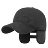 Gorra de Béisbol Casual de Lana con Forro Polar Cálido para Otoño e Invierno, Protección para las Orejas, Tejido de Sarga, para Ciclismo, a Prueba de Frío, Gorra para Hombre Mayor