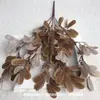 Simulación 5 Tenedores Hoja de Azufaifo Planta Verde Venta al por Mayor Transfronterizo Material Floral Material Floral para Bodas Decoración de Jardinería para el Hogar y el Exterior Flor Artificial
