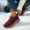 Zapatos de Algodón para Mujer Estilo Nuevo para Deportes al Aire Libre de Invierno, Talla Grande Botas de Algodón para Mujer, Botas de Nieve, Forro de Felpa, Engrosadas, Cálidas, Envío Transfronterizo