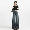 Jeans Vintage de Pierna Ancha con Forro de Polar para Mujer, Nuevos de Tiro Alto, Adelgazantes, Caídos, Corte Holgado 1
