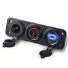 Carregador de Celular para Carro com Múltiplos Portos, Display Digital, Acendedor de Cigarros Modificado, USB Duplo, Carregador para Navio de Cruzeiro e RV, Carregamento Rápido, Carregamento Flash