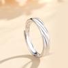 Anillo de pareja Jinhongyu plata de ley 925 lágrimas de Lubert anillo de celebridad de internet nicho lujo ligero ins regalo del Día de San Valentín