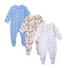 Ropa para Recién Nacidos Pelele de Doble Cremallera Mono con Cremallera Algodón Clase A Pijama Ajustado al Cuerpo Venta al por Mayor de Fábrica