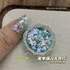 Celebridad de Internet Parche Láser con Lentejuelas Grandes Brillo para Uñas Pegamento Decoración Uñas con Lentejuelas Mixtas Joyería para Uñas