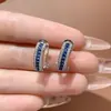 Brincos Geométricos de Linha Personalizados Europeus e Americanos para Mulheres, Design Elegante de Nicho, Brincos de Zircônia, Brincos, Recomendados por Celebridades da Internet Atacado