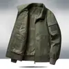 2026 Nova Jaqueta Masculina de Algodão Lavado Durável Estilo Retro Americano para Primavera e Outono Casaco Casual Workwear com Gola Reversível